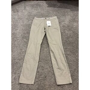 NEW Perk Pants 29x30 Light Khaki Feel Good Chinos Slim Stretch Golf Preppy $129